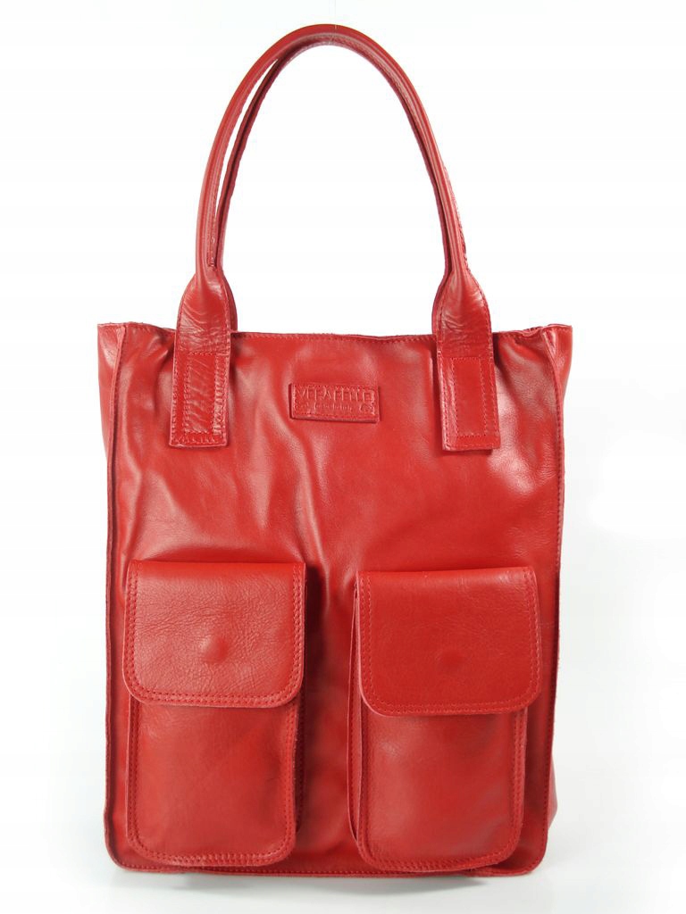 Taška Vak Vera Pelle Shopper s Kapsami Červená