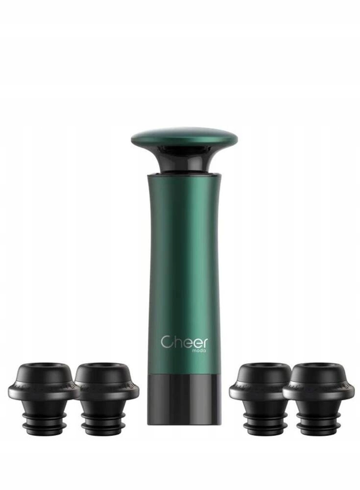 Sada vakuová pumpa se 4 zátkami Cheer Moda Treeplet zelená
