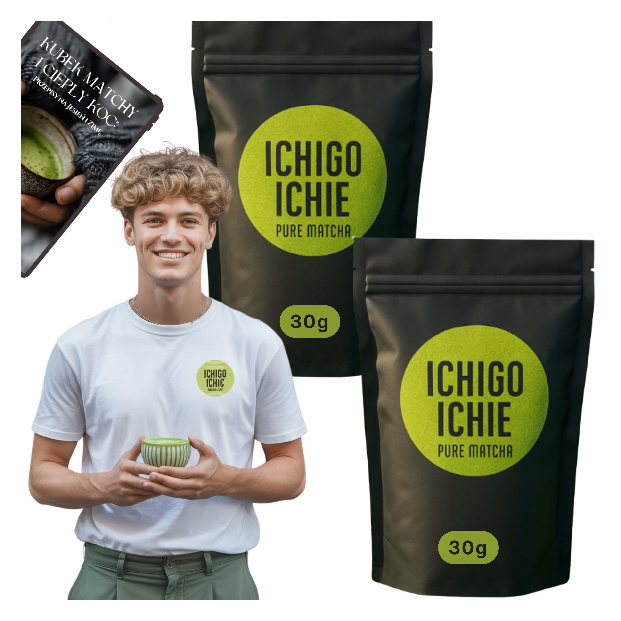 Levně Matcha japonský Zelený Čaj Premium Prášek tradiční keto 2 x 30 g