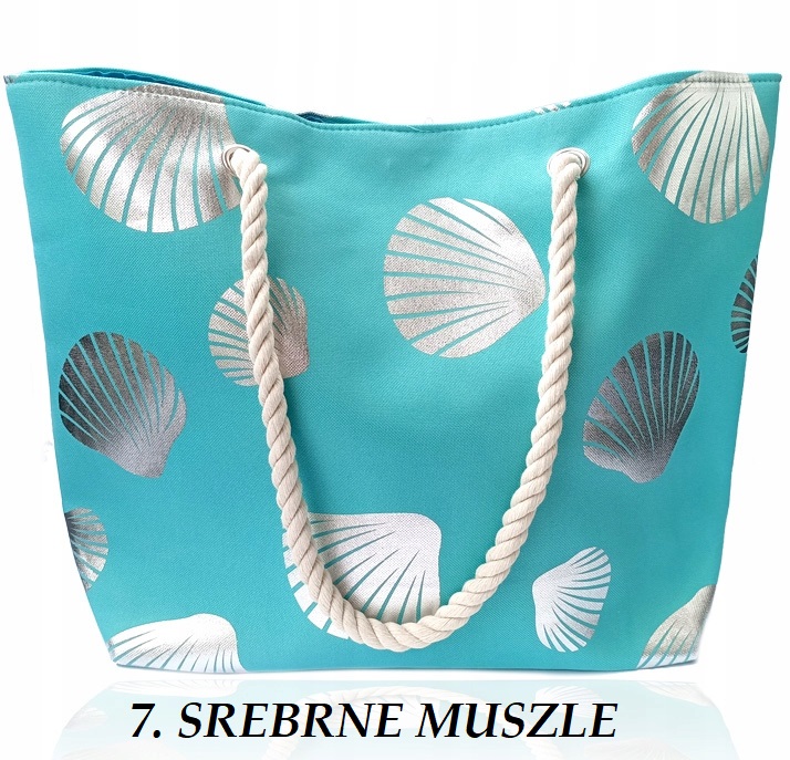 TORBA PLAŻOWA MIEJSKA SHOPPER NA PLAŻĘ NA ZAKUPY Szerokość produktu 50 cm