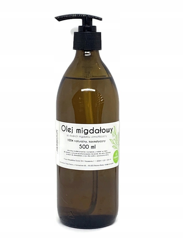 OLEJ MIGDAŁOWY, ZE SŁODKICH MIGDAŁÓW 500 ml