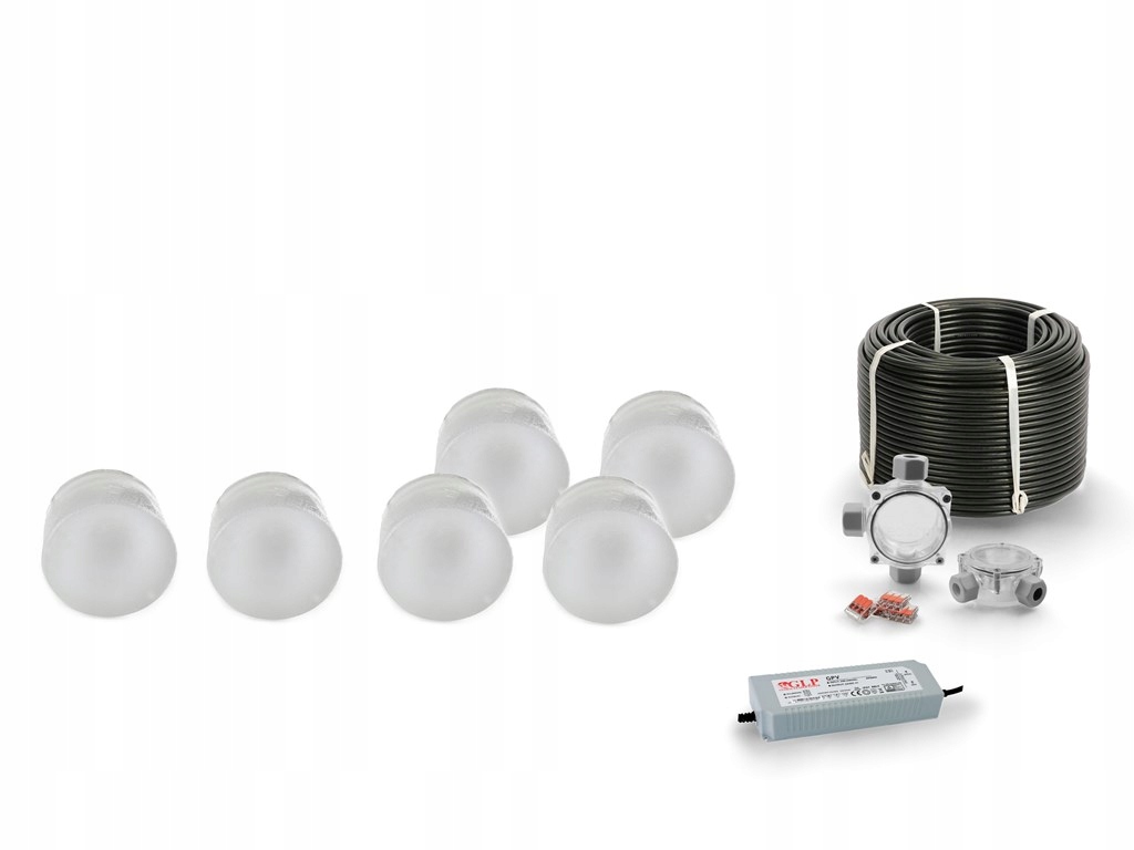 6x Led nájezdové svítidlo 12V IP68 Bz Kolo Ø 7,5