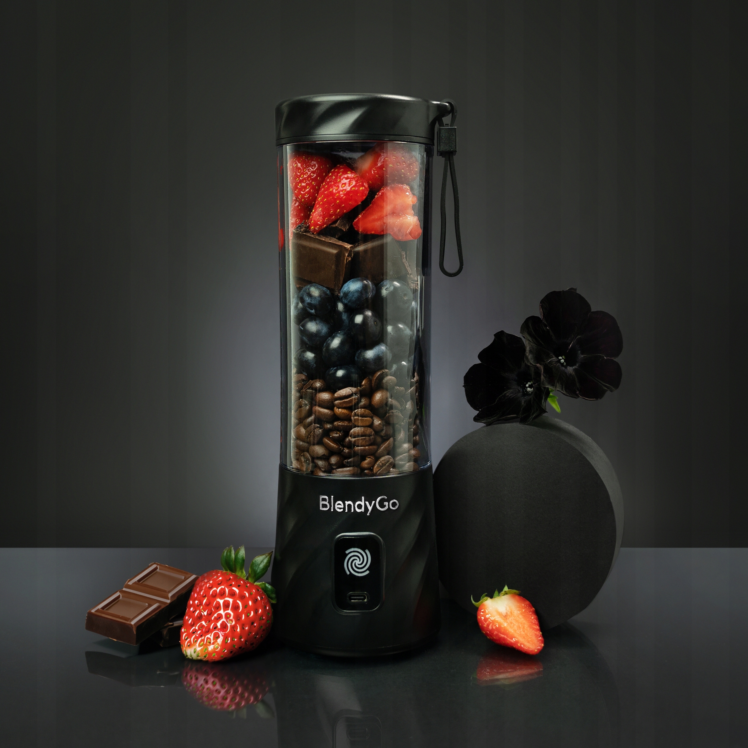 Blender BlendyGo 3 Bezprzewodowy Kielichowy USB ORYGINALNY MOC CZARNY 250W Kod producenta 5905523420135