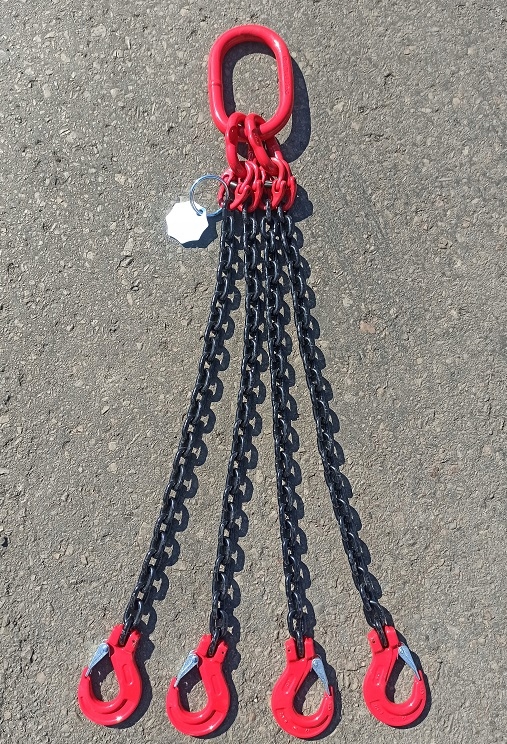 ZAWIESIE ŁAŃCUCHOWE 4c 2,36T 3m + HAKI SKRACAJĄCE