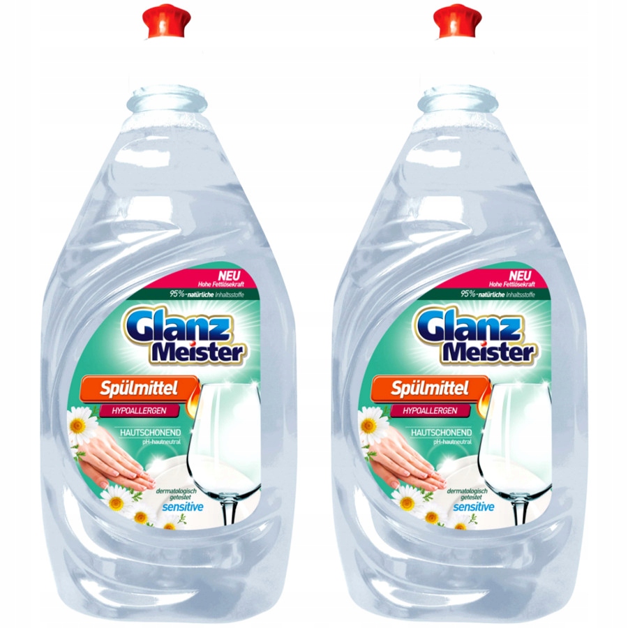 

GlanzMeister Płyn do naczyń hipoalergiczny 2x 1,2L
