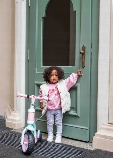 HULAJNOGA TRÓJKOŁOWA ROWEREK BIEGOWY 2w1 - MoMi ELIOS RÓŻOWY - LEKKI LED Certyfikaty, opinie, atesty CE EN 71