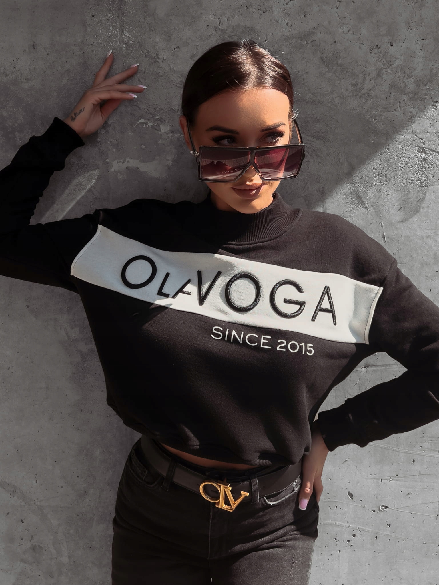 Mikina Kailee Černá Ecru M