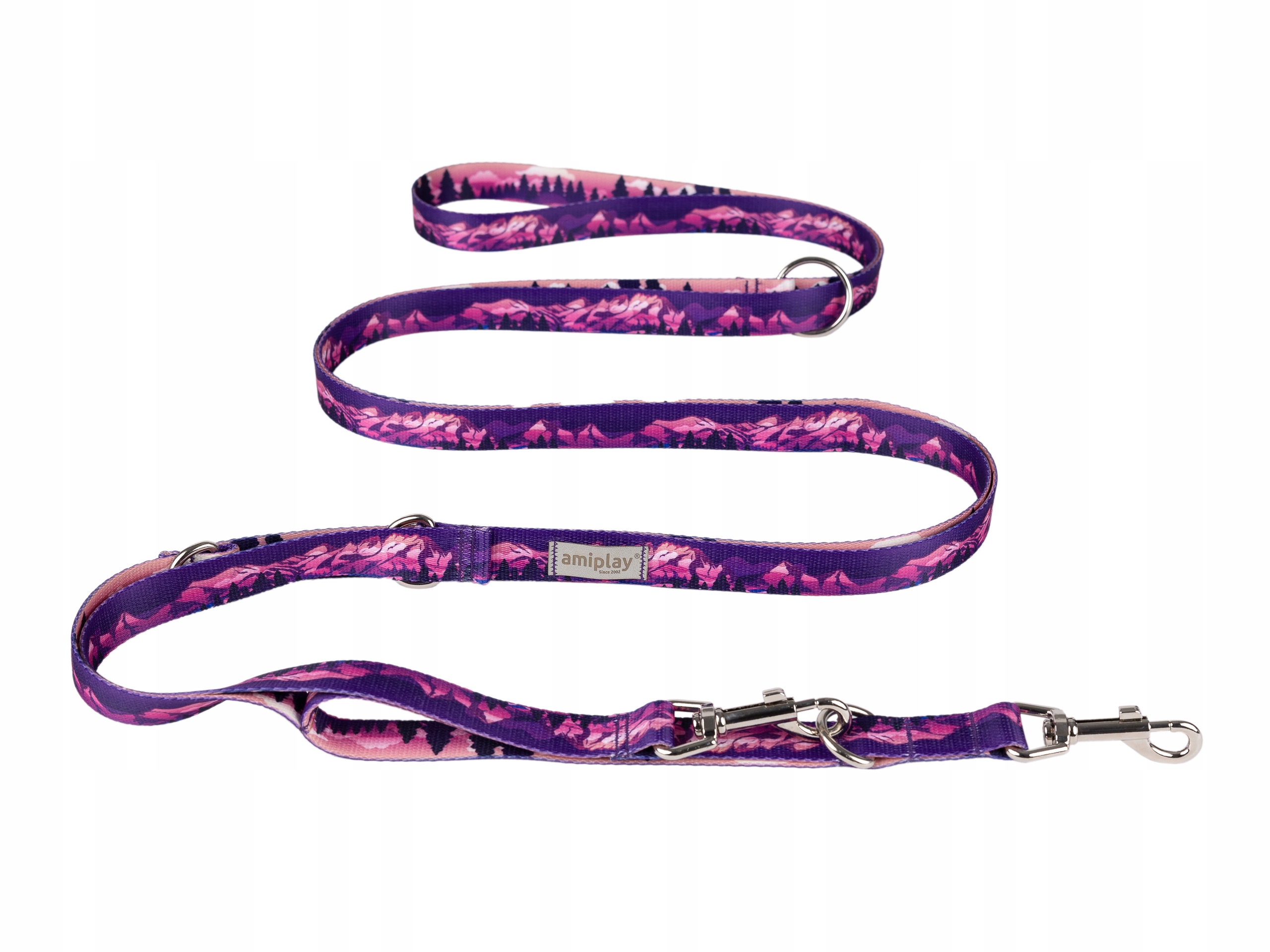 BeNature Smycz przepinana 8in1 S 200-400cm 1,5cm Mountains