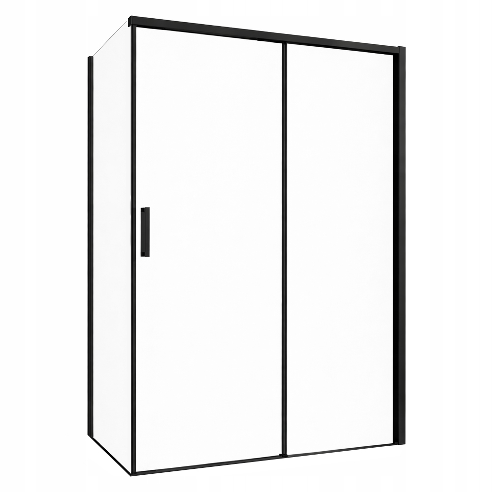 Sprchový kout posuvná Leyden černá 130x100 cm DS1500B tiché zavírání