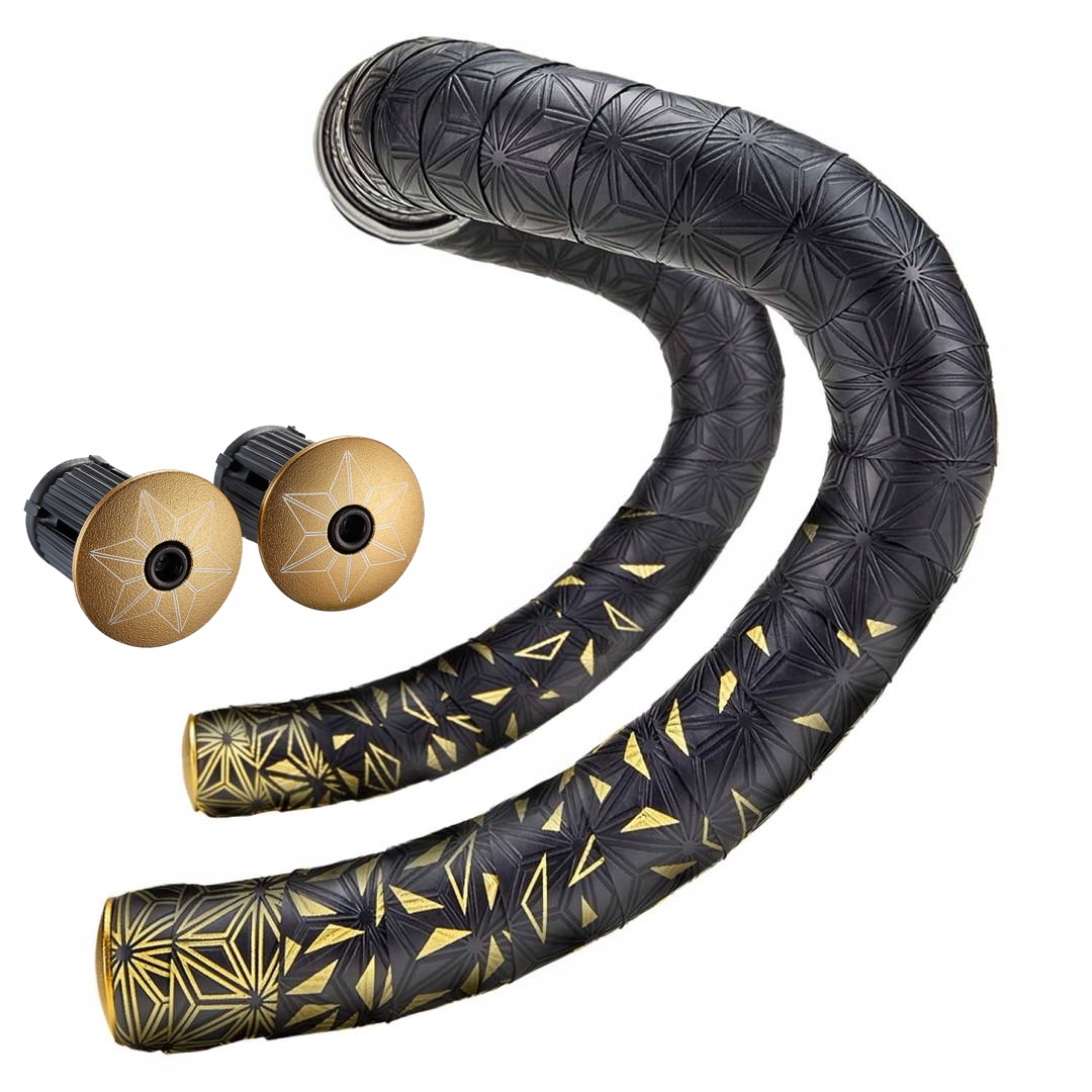 Owijka kierownicy Supacaz Sticky Kush Star Fade Bling Gold BT-122 korki