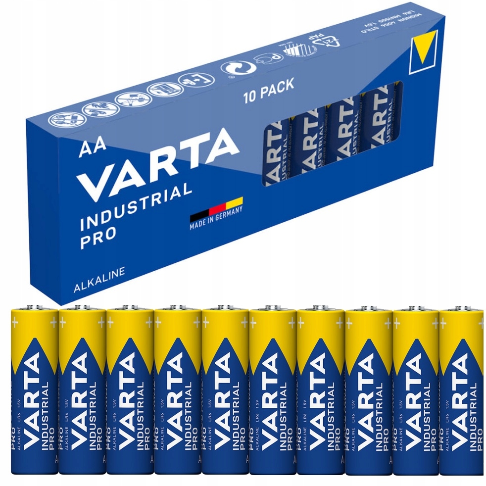 

Baterie Varta Industrial Pro Germany LR6 R6 Aa x10