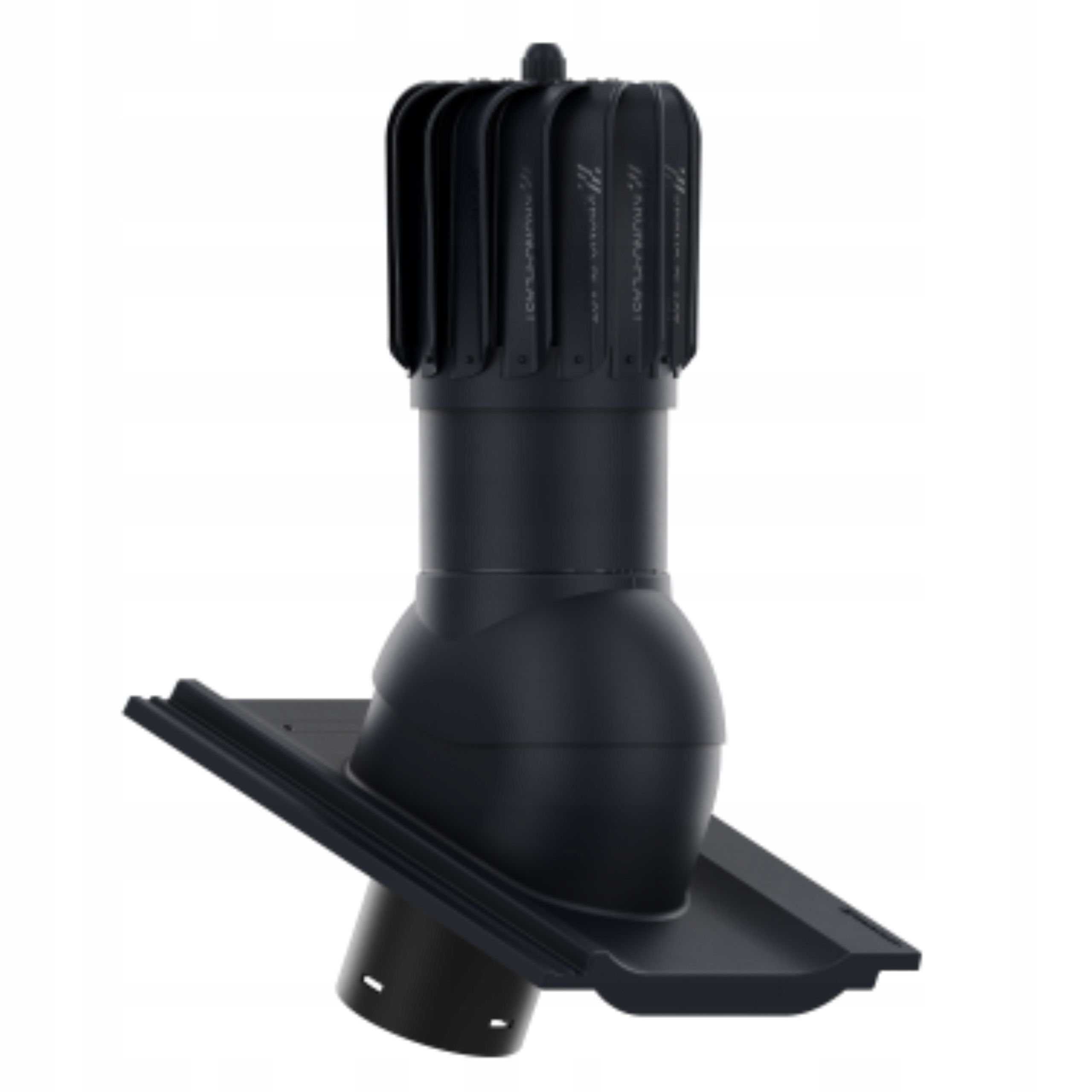 Rotační Větrací komín , podlouhlý, průměr 150, Creaton Kioto Grafit Duratop