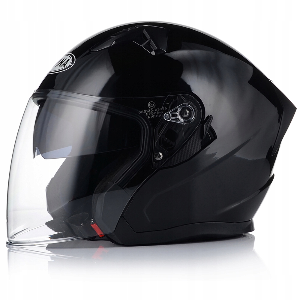 Motocyklová přilba Awina černá otevřená Ece R22-06 s blendem