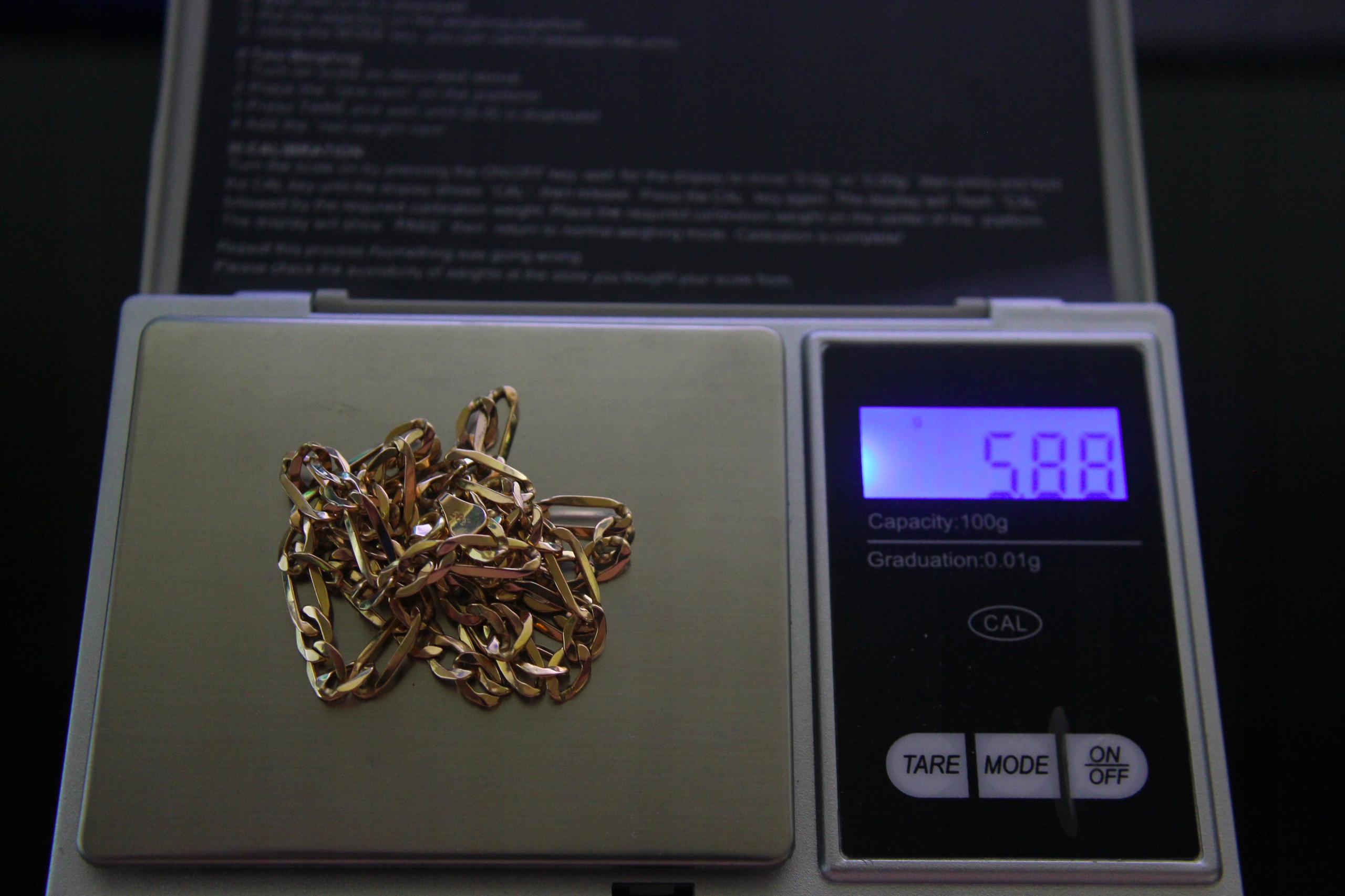 Złoty łańcuszek Próba 585 / 50,5cm Próba złota 585