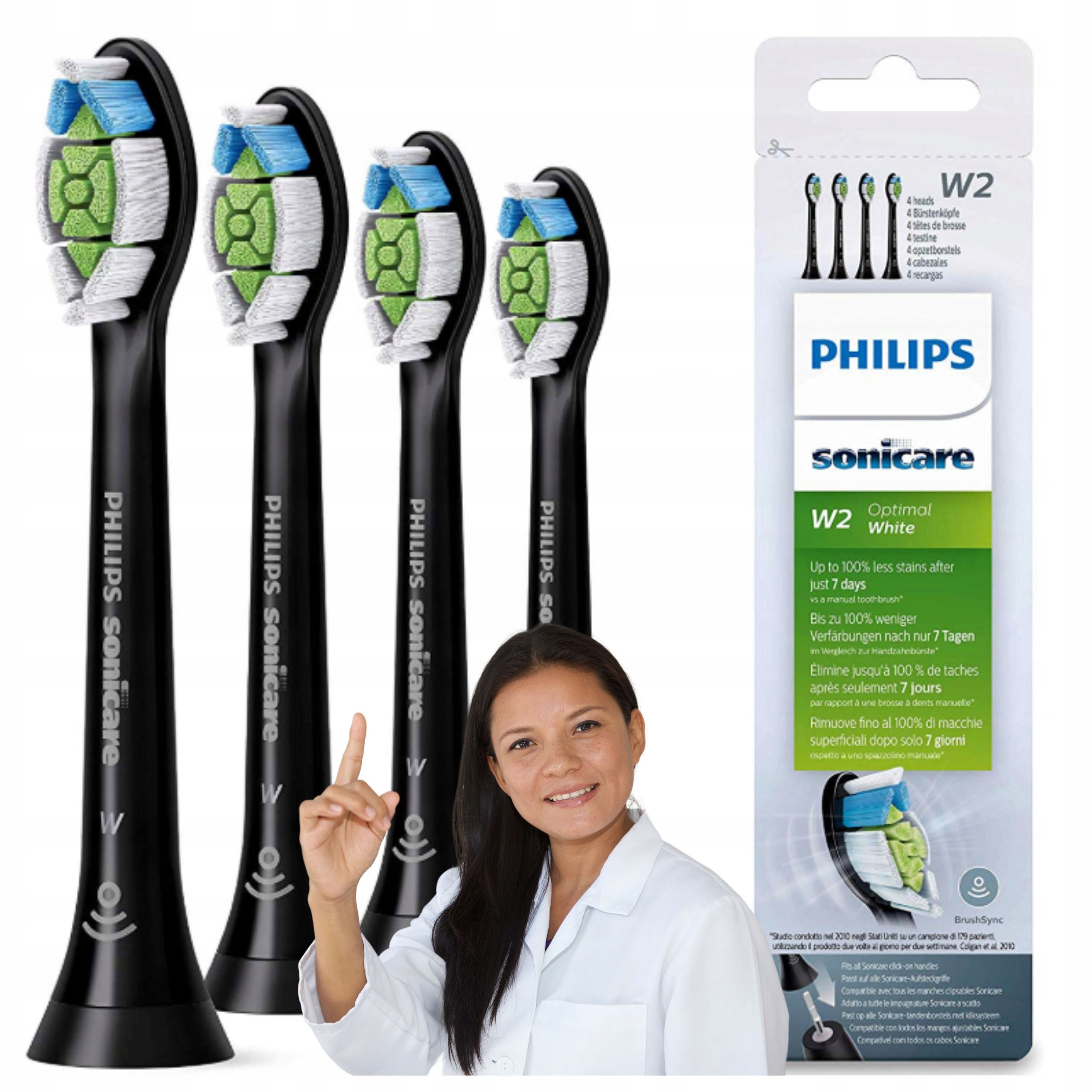 4X Końcówki Do Szczoteczki Sonicznej Philips Sonicare Bezpieczne I Łagodne