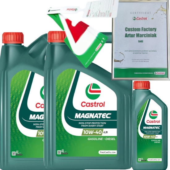 CASTROL MAGNATEC 10W40 A/B 9L VW 501 01 / 505 00 + ZAWIESZKA