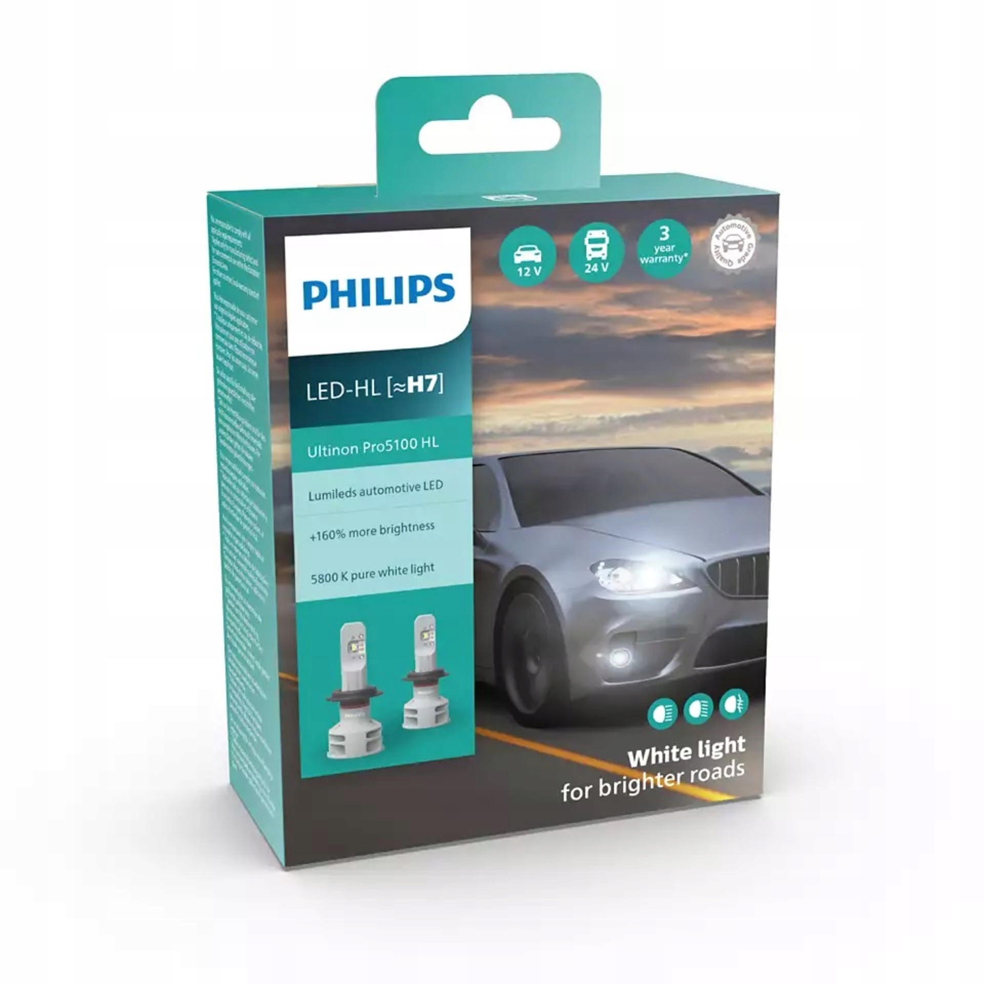 Philips H7 Ultinon Pro5100 Hl Led 5800K PX26d 12V/24V 2ks NEhomologované