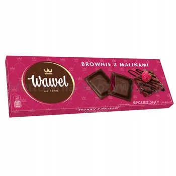 Levně Wawel Čokoláda Brownie s malinami 252 g
