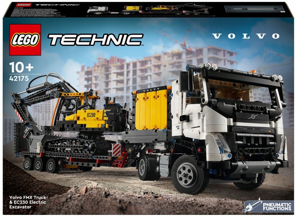 Lego Technic Nákladní automobil Volvo Fmx a bagr EC230 Electric 42175
