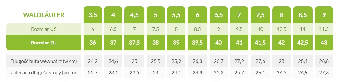Mokasyny WALDLAUFER 640004 r.39,5 (6) ęgość K Haluksy Półbuty Klare Wzór dominujący bez wzoru