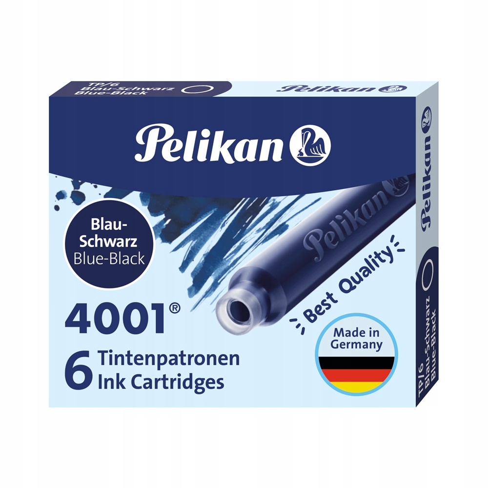 

Naboje Pelikan Do Piór Krótkie TP/6 6szt Nieb-czar