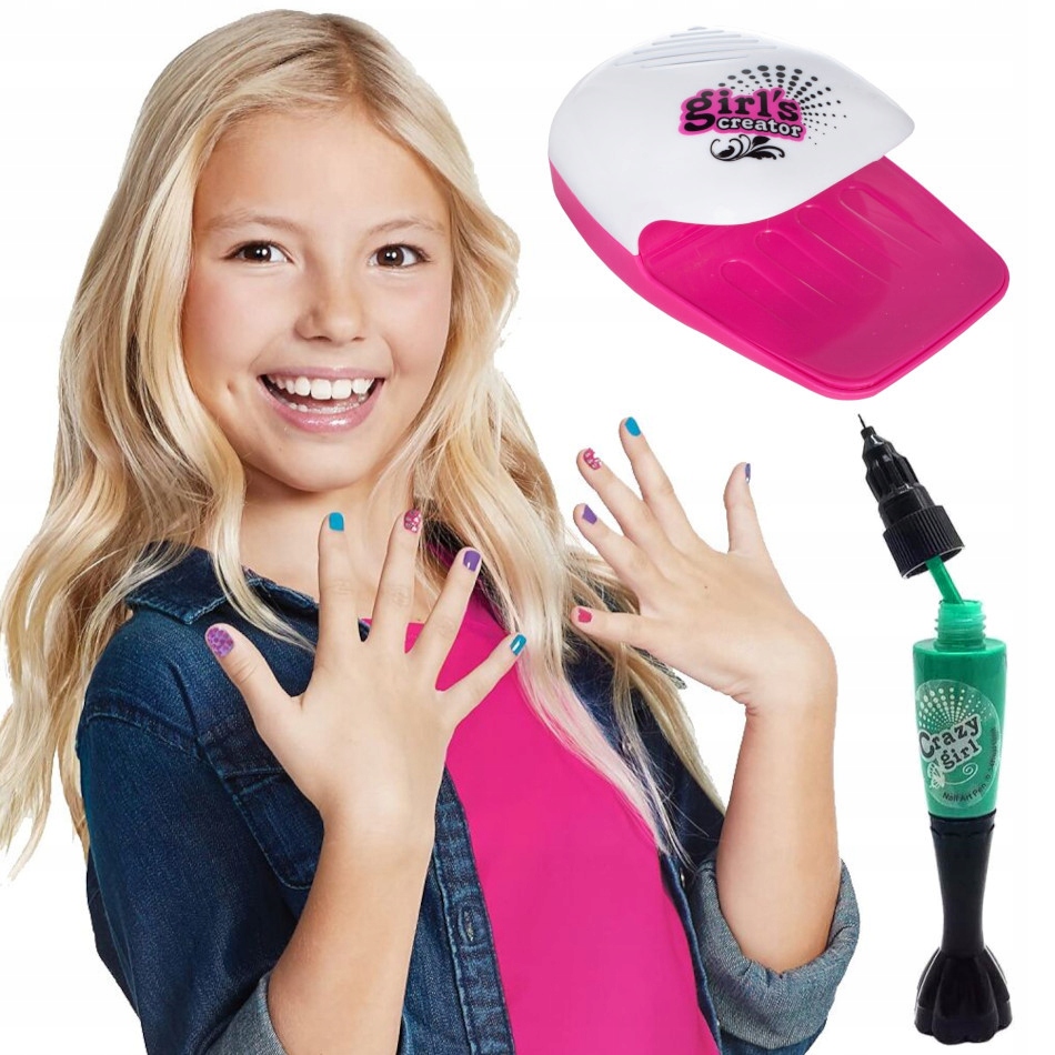 Manikiūro kosmetikos rinkinys nagų lakavimui mergaitėms NS džiovintuvas Produkto plotis 9 cm