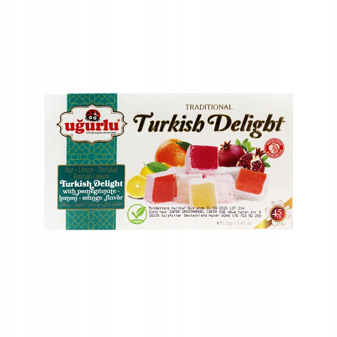 Levně 4x Lokum Turecké ovocné 3 příchutě 155 g Ugurlu