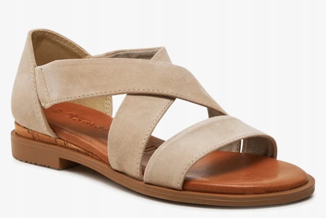 Tamaris 1-28112-42 418 dámské sandály bezové kožené ivory vel. 37