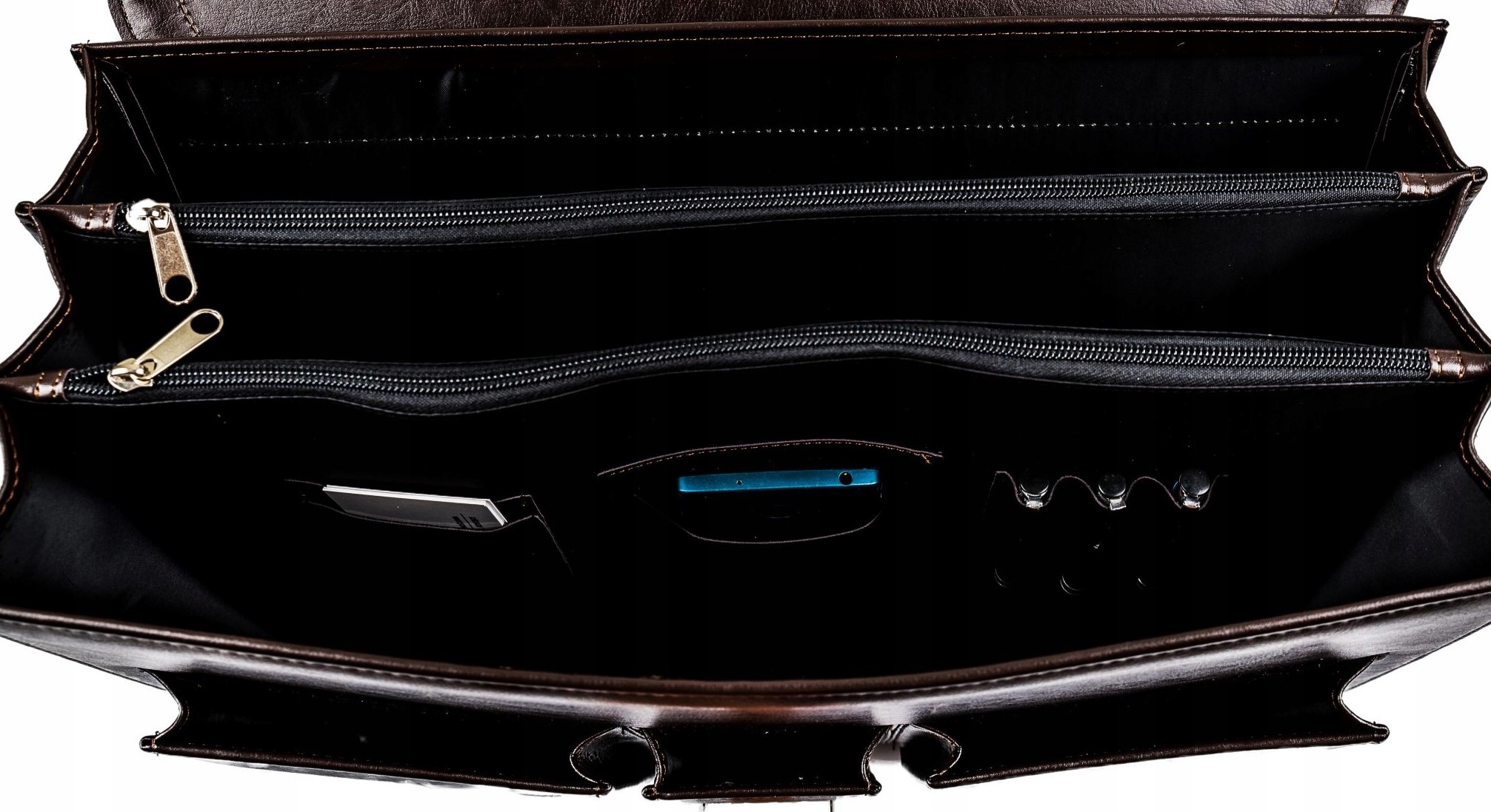 Teczka Aktówka męska duża skórzana T03 czekolada Marka inna