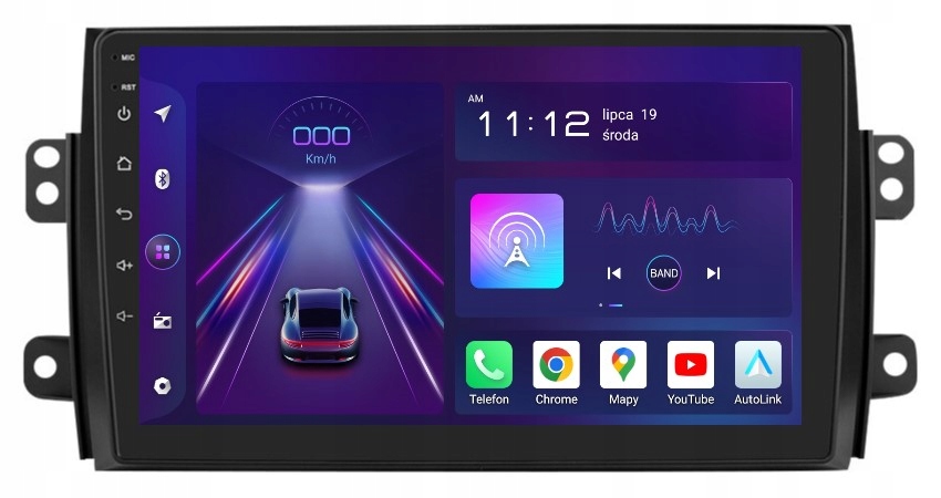 Rádio 2DIN Android Suzuki SX4 A Fiat Sedici 8/256 Gb Dsp Carplay Lte