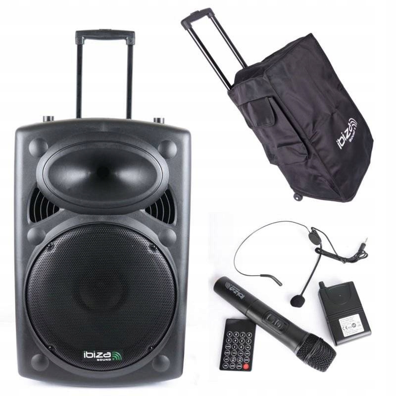 

Nagłośnienie mobilne Port 800W Uhf 2X MIC bateria