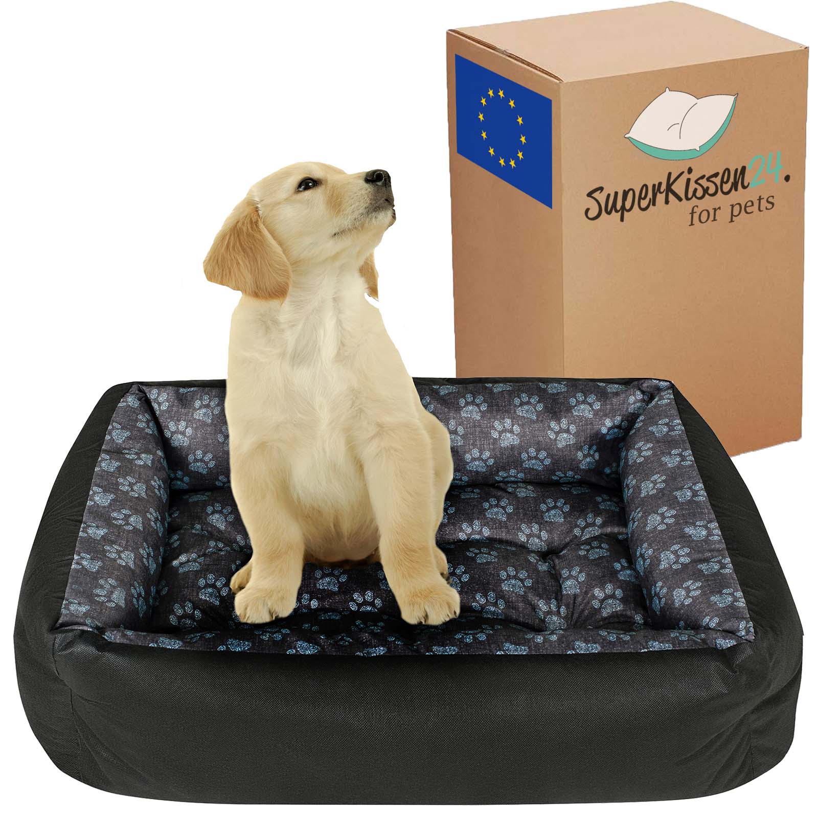 Levně Pelíšek pro psa gauč 85 X 65 Tlapky Len