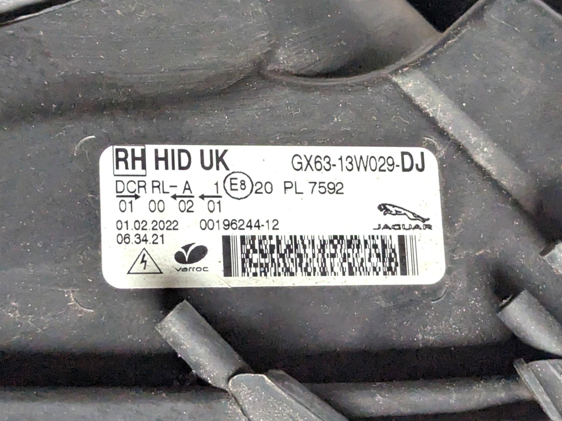 light Xenon front right side Jaguar XF 2 260 2016 GX63-13W029-DJ
