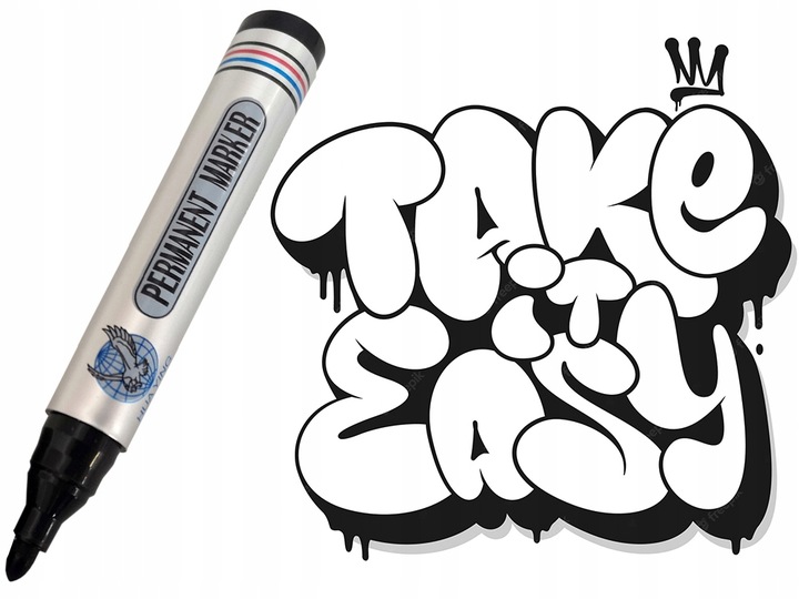 MARKER PISAK PERMANENTNY CZARNY WODODPORNY OKRĄGŁY EAN (GTIN) 6920140808110