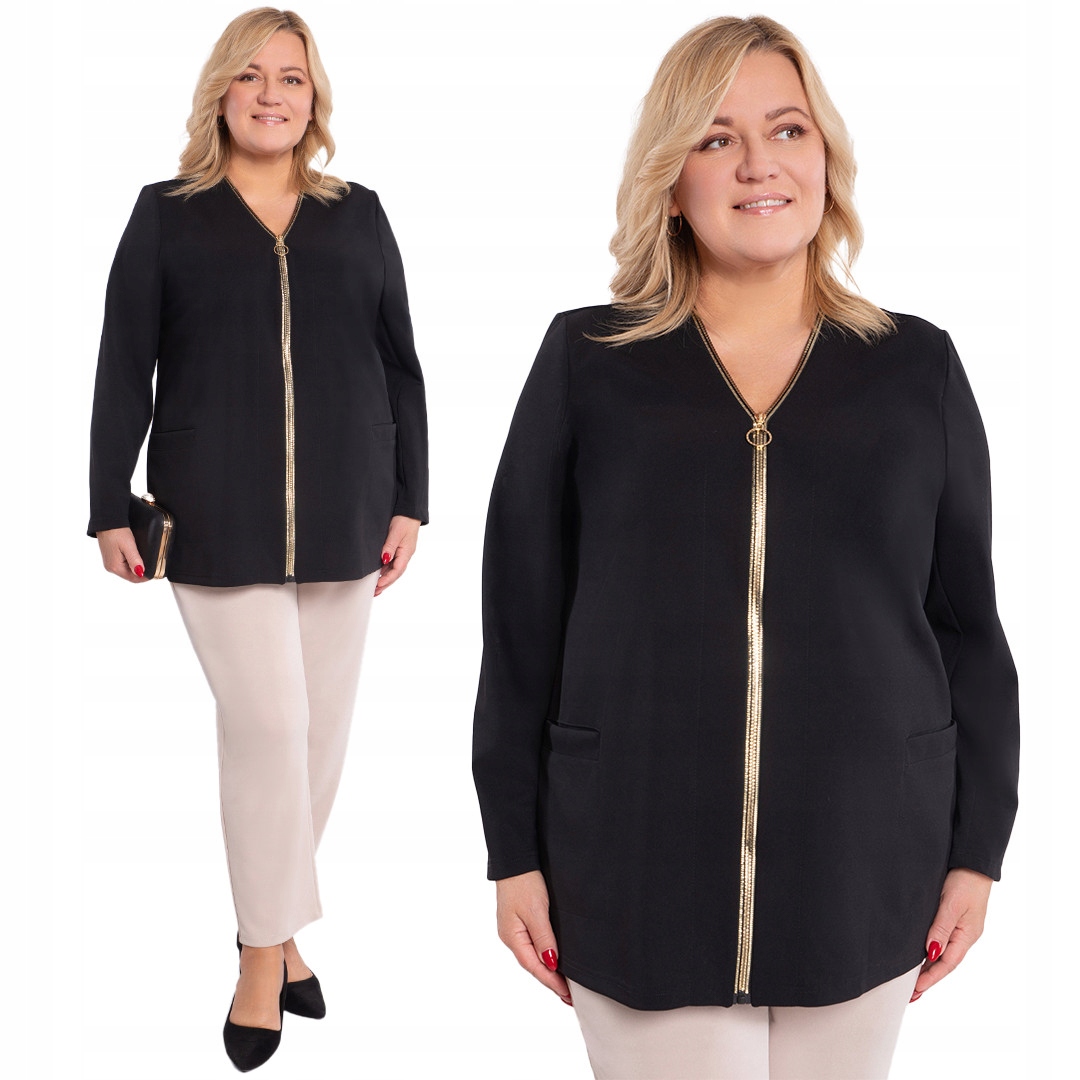 Černý kardigan s zipem 62