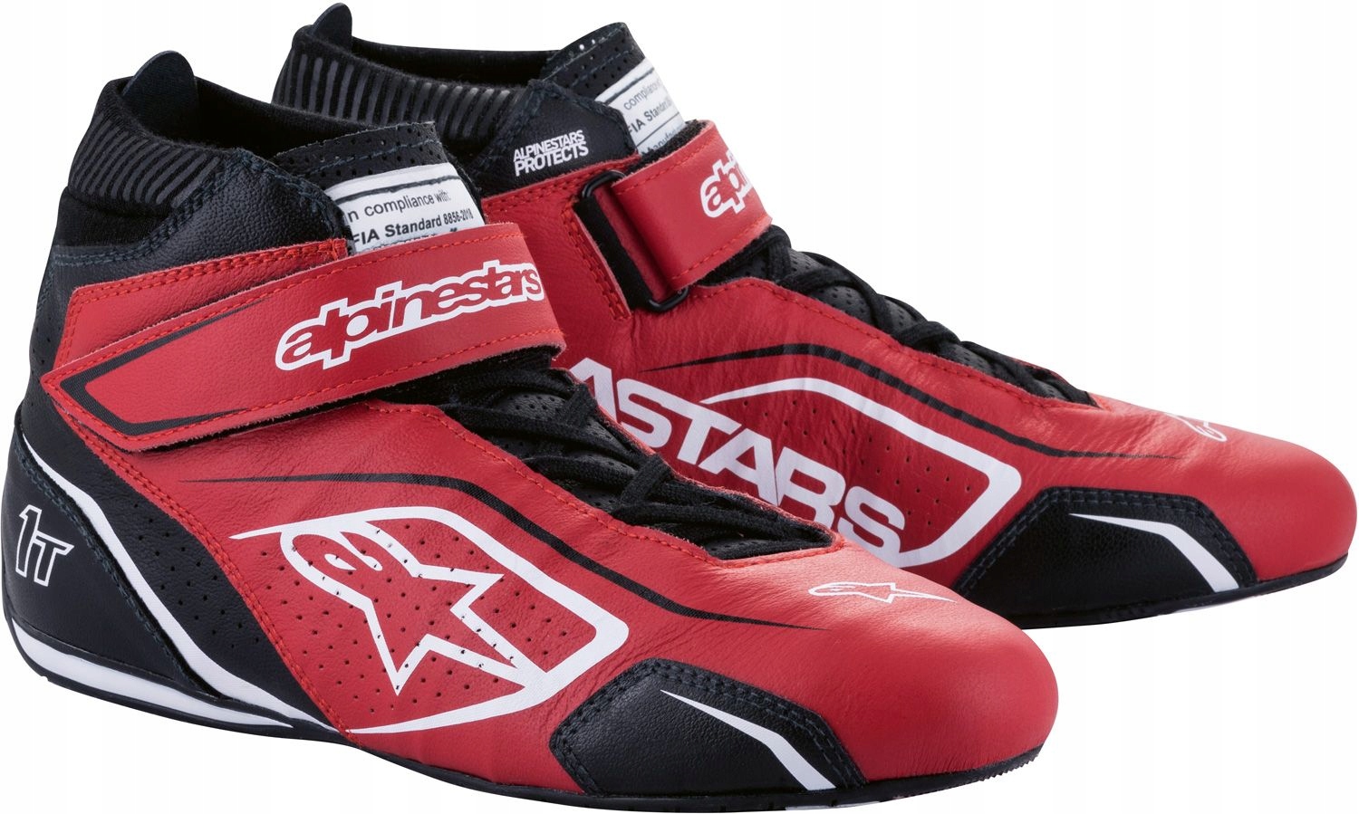 Topánky Alpinestars Tech 1-T V3 homologácia Fia červeno-čierne 38