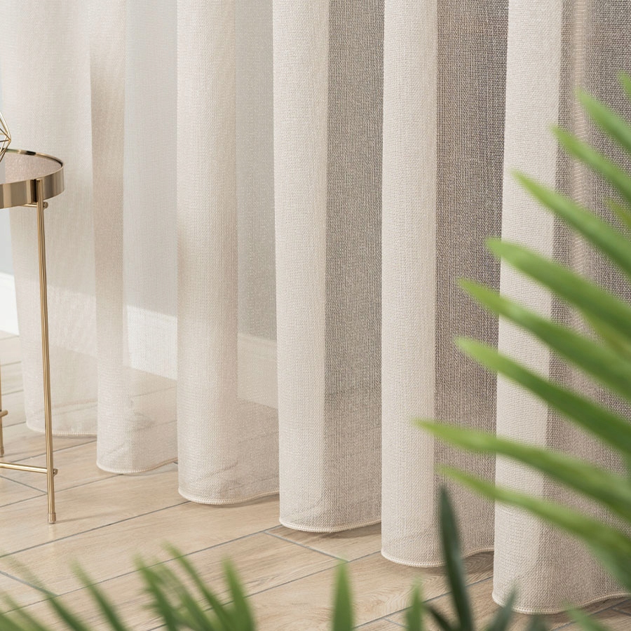 FANTAZYJNA FIRANA beżowa 200X250 z taśmą Materiał poliester