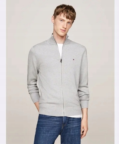 Full Zip svetr Tommy Hilfiger Šedý vel. M