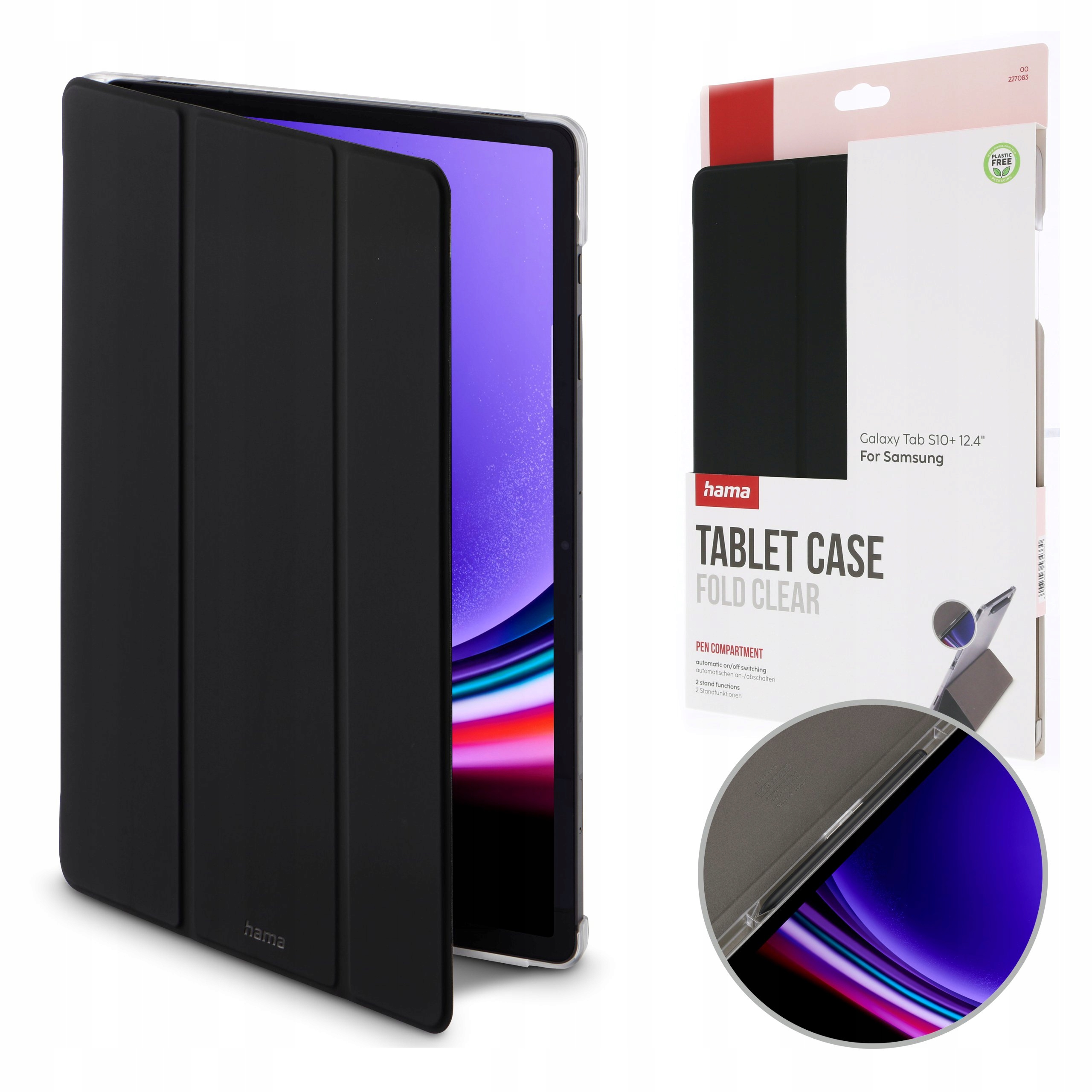 Hama Etui Fold Clear Z Miejscem Na Rysik Do Samsung Galaxy Tab S10+ 12.4"