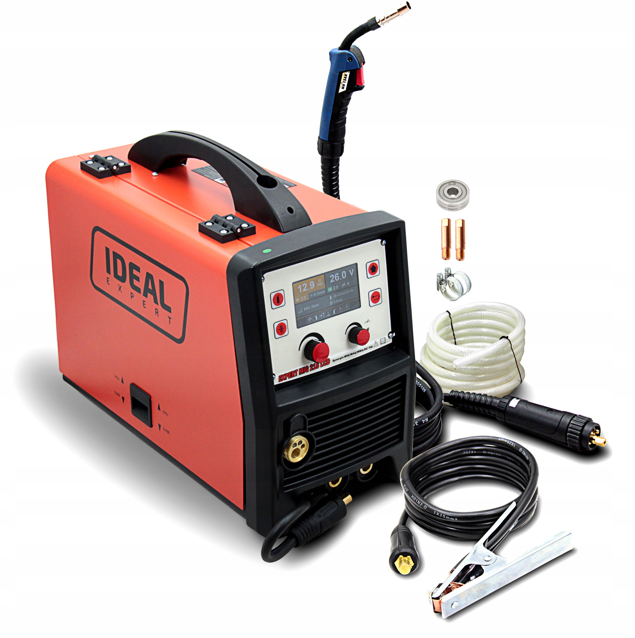 Svářečka Expert Mig 215 LCD Mig/mma/tig Synergic 200A 230A