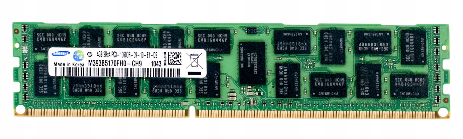 Samsung M393B5170FH0-CH9 4GB DDR3 1333MHz Ecc Paměť