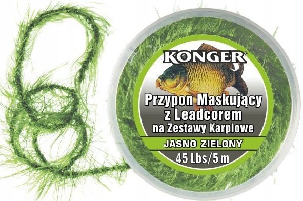 Przypon Karpiowy Konger Maskujący Z Leadcorem 45lb
