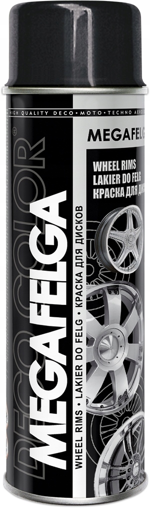 Deco Color Megafelga lakier akrylowy do felg Czarny Połysk 500 ml