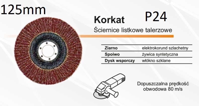 

Ściernica Listkowa Talerzowa 125mm P24