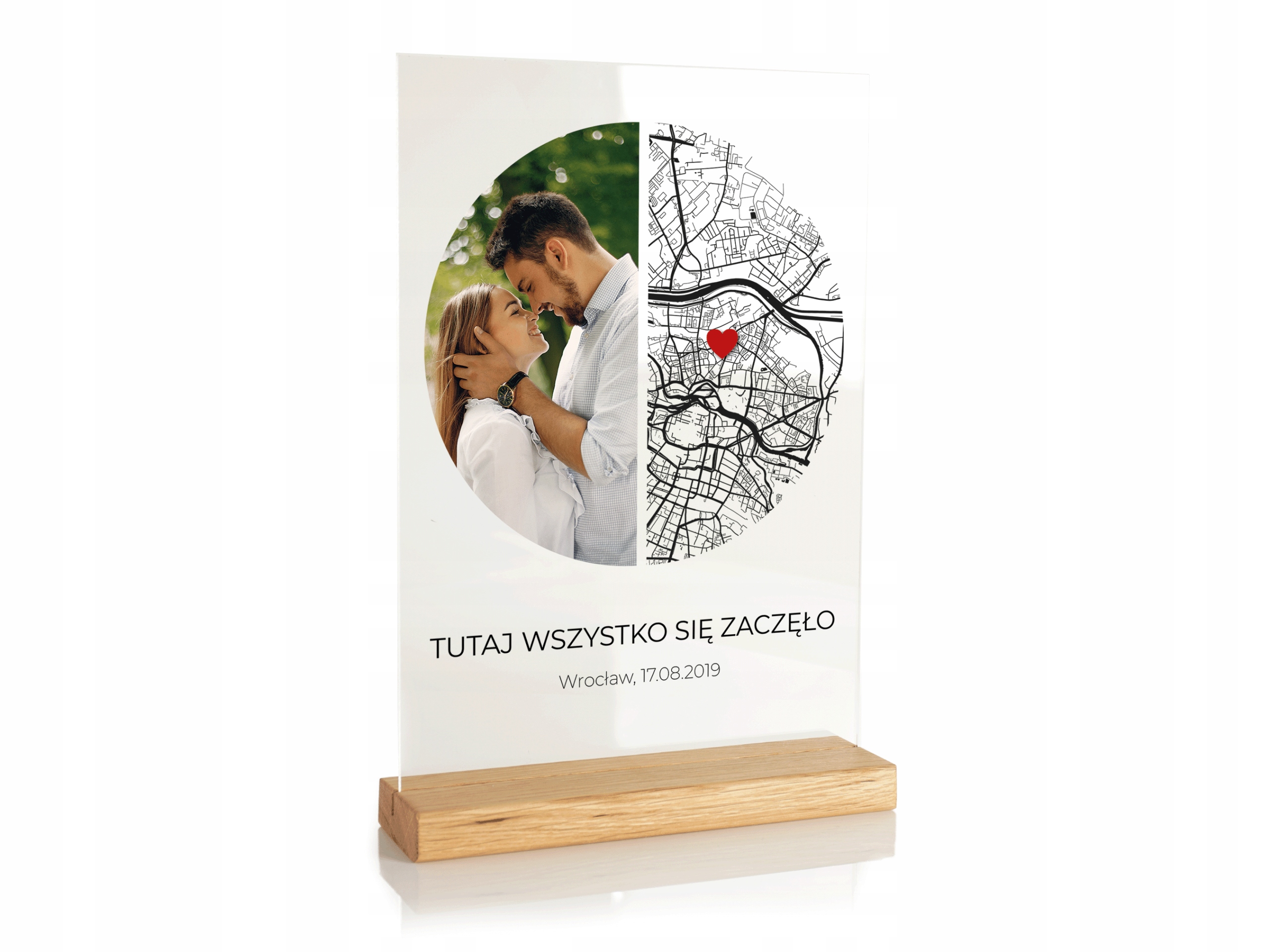 

Personalizowane zdjęcie mapa na podstawce 15x21cm