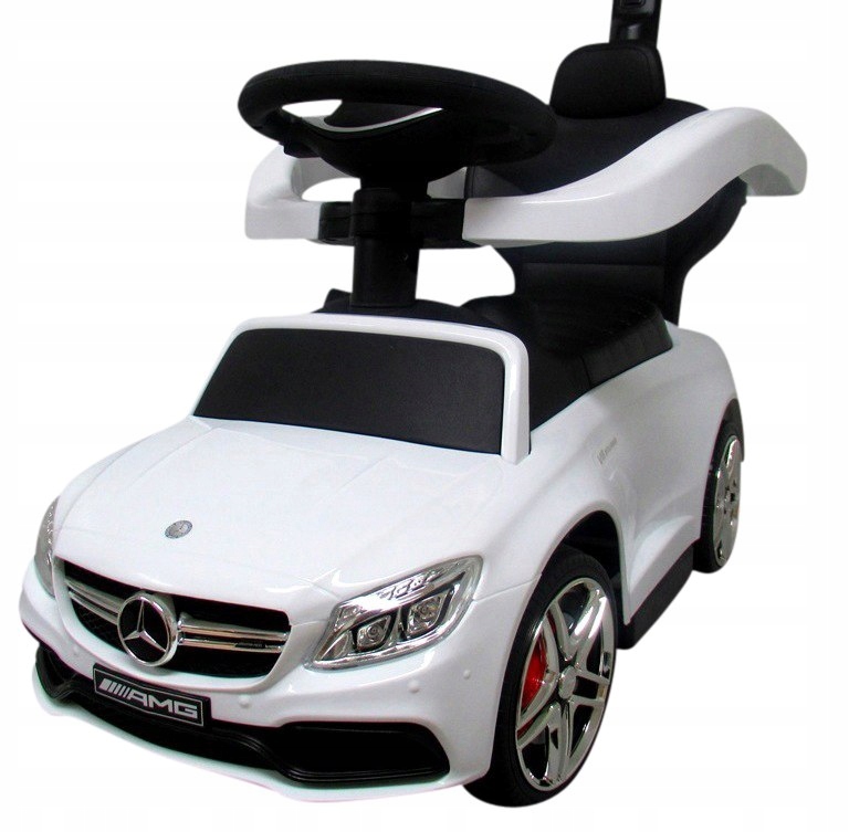 Pchacz Mercedes Amg c63 Biały Jeździk, muzyka