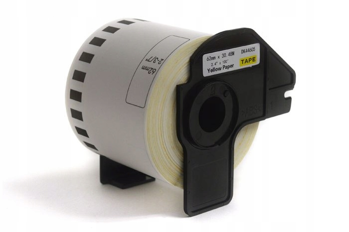 Etykiety JetWorld Zamiennik Brother Dk Czarny na Żółtym 62mm*30.48m DK44605