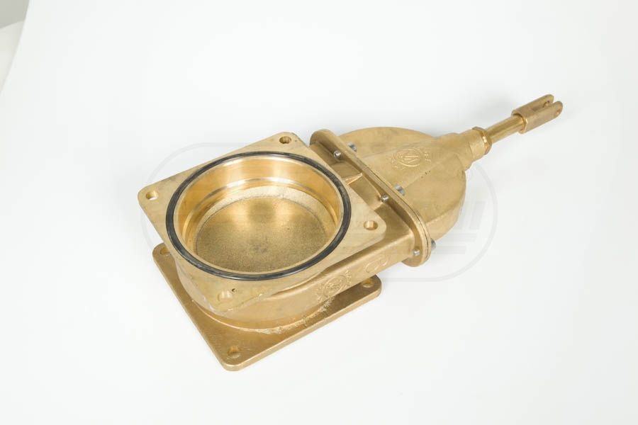 Zasuwa mosięż.bez ster. 6" kołn./kołn., 6" kołn./kołn.