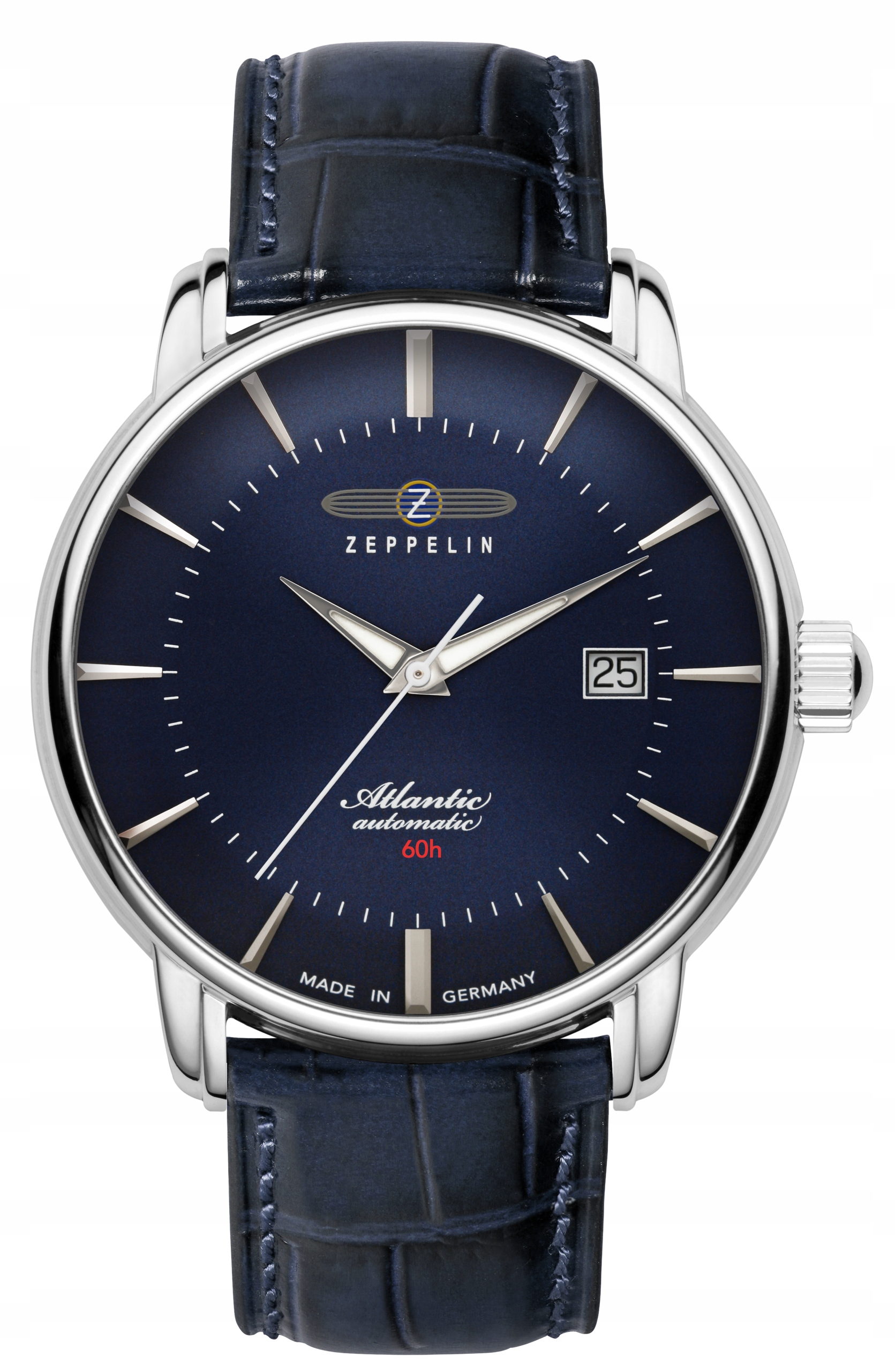 Nové Originální hodinky Zeppelin 8460-3 Atlantic Automatik tmavě modré barvy