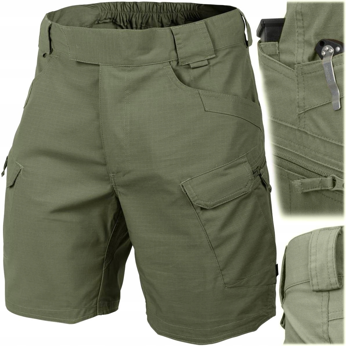 Taktické bojové šortky Krátké kalhoty Helikon Uts 8.5" Olive Green velikost 3XL